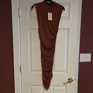NWT Shein Sleeveless Ruched Dress
